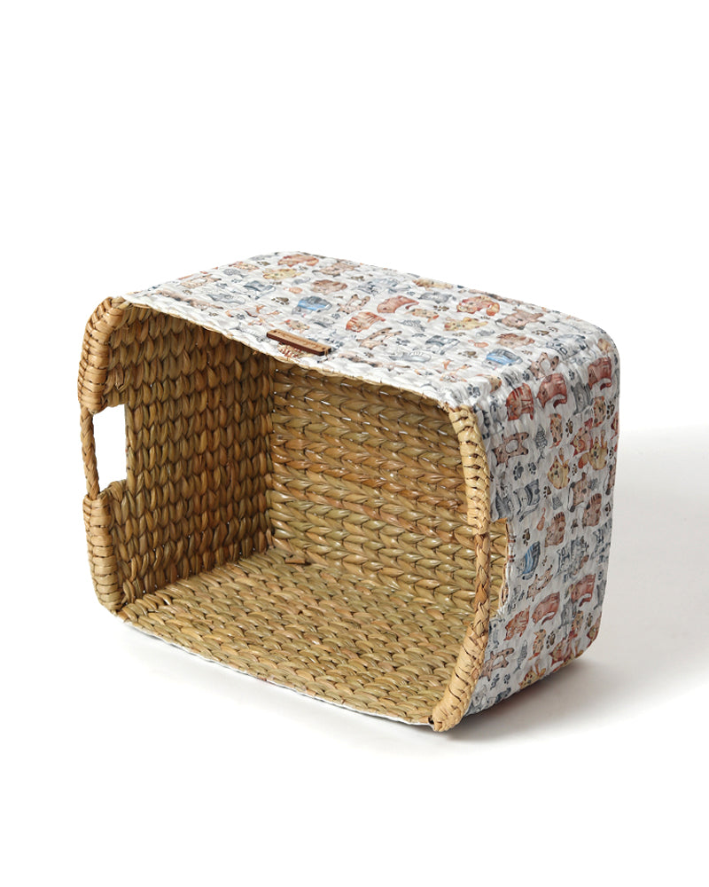 Seagrass Shelf Basket with Handles