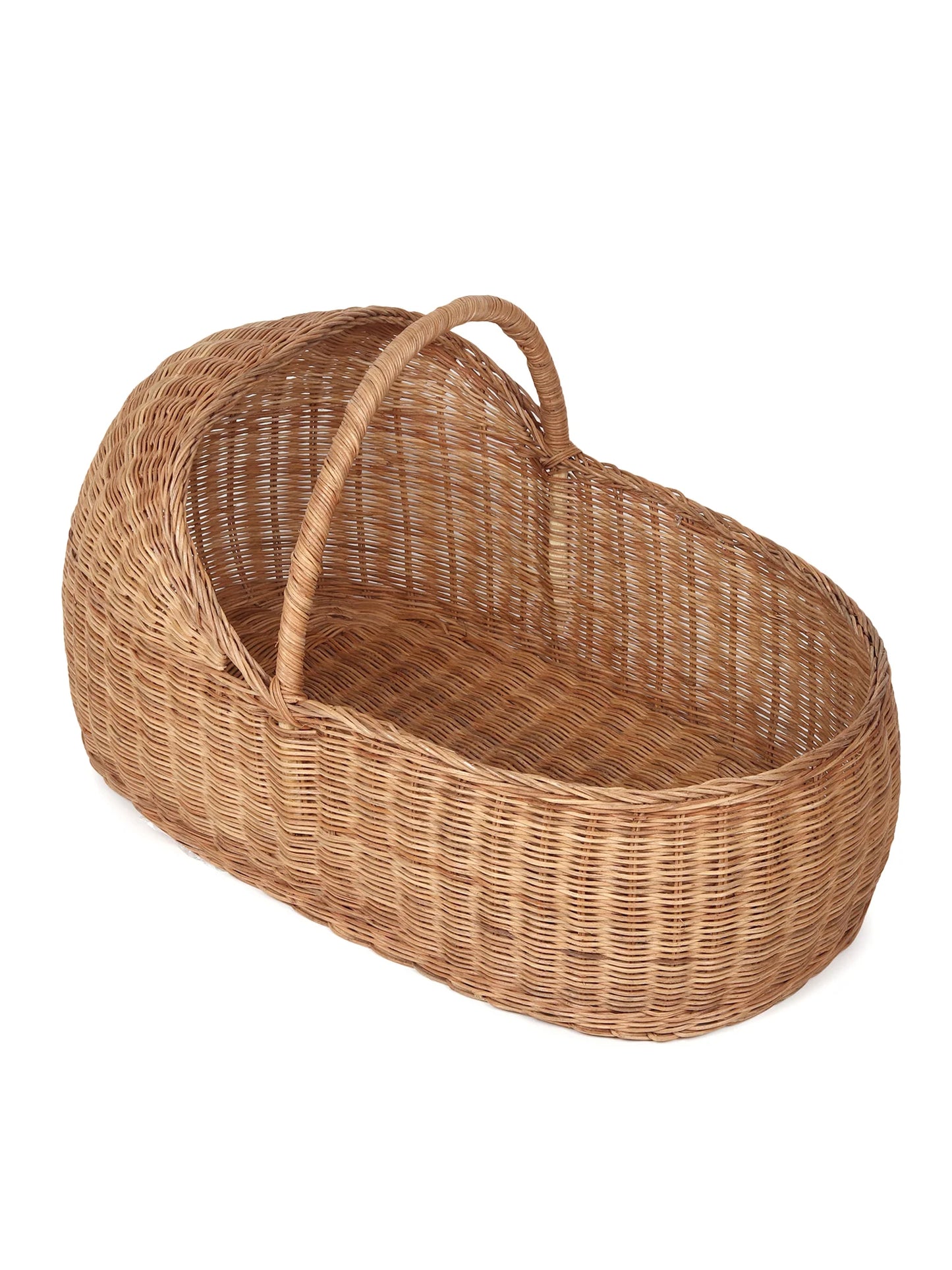 Natural Rattan Baby Bedding Basket for Nursery, Baby Room, and Safe Sleep