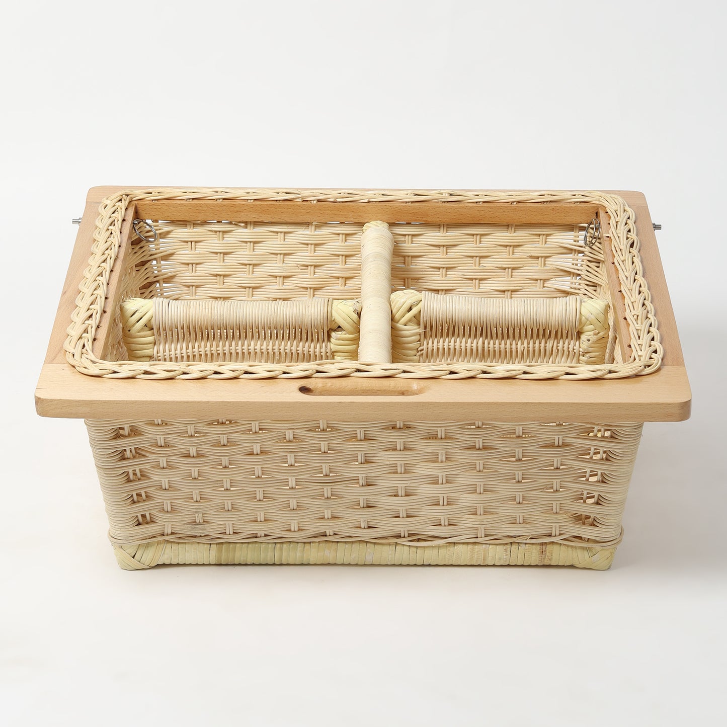 Wicker Modular Kitchen Basket | Pull-Out Basket Double Partition