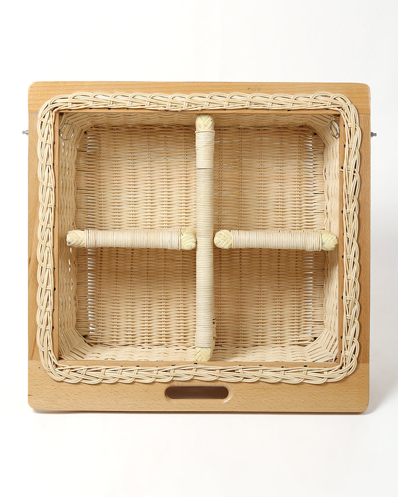 Wicker Modular Kitchen Basket | Pull-Out Basket Double Partition