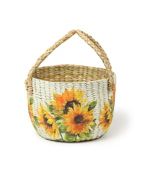 Seagrass Fruit Basket | Round Hamper Basket