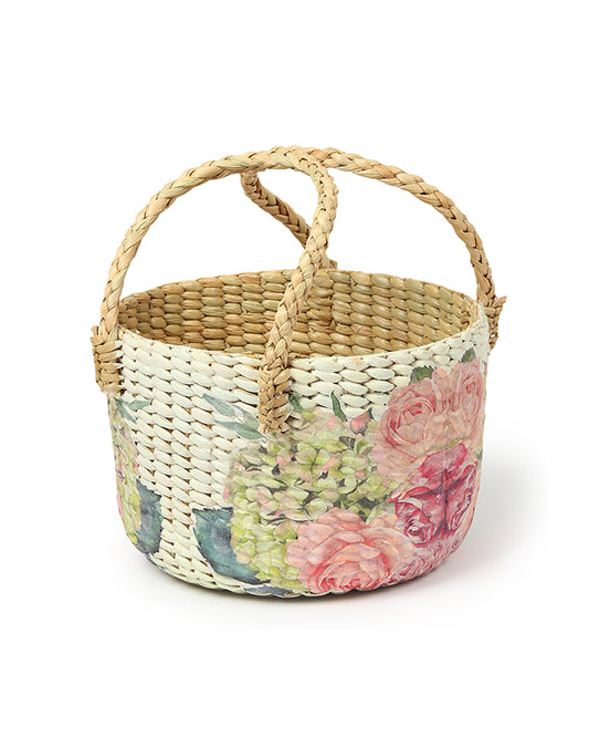 Seagrass Fruit Basket | Round Hamper Basket