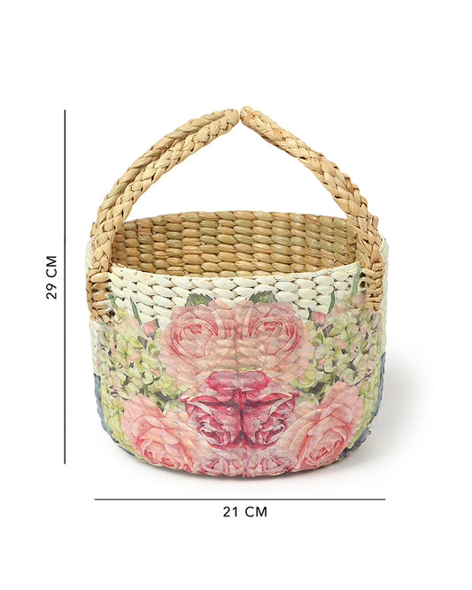 Seagrass Fruit Basket | Round Hamper Basket