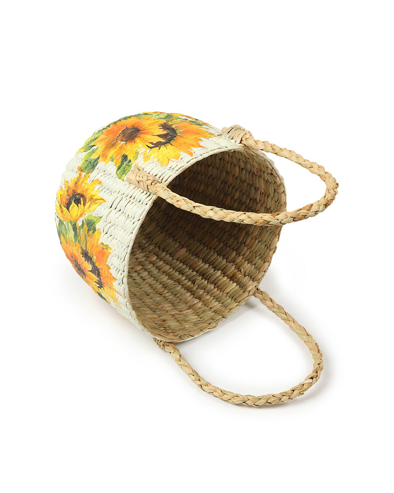 Seagrass Fruit Basket | Round Hamper Basket