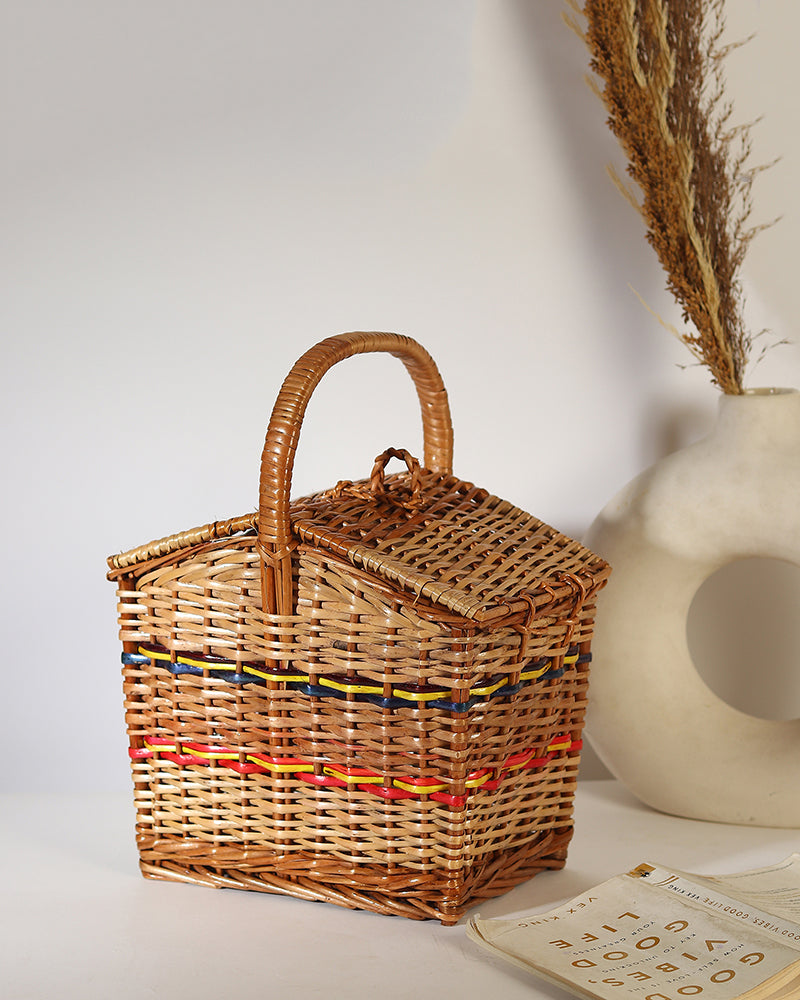 Shop Wicker Picnic Basket Wicker Travel Basket – Habere India