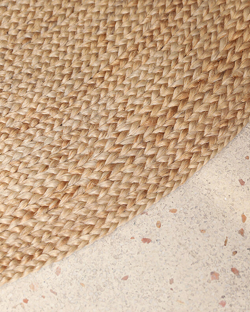 Jute Carpet for Living Room | Jute Round Floor Mat | Rugs for Living Room -Set of 3, Beige (2 X 2 FT)
