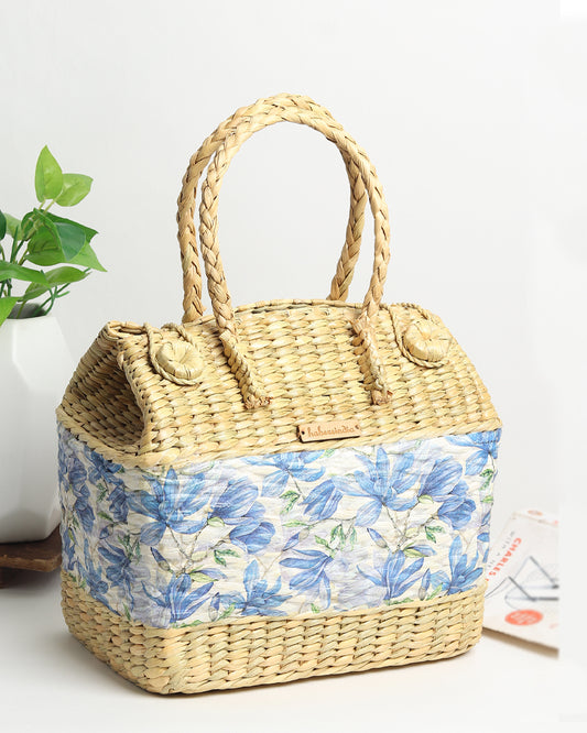 Seagrass Picnic Basket | Tiffin Basket Bag |Travel Basket