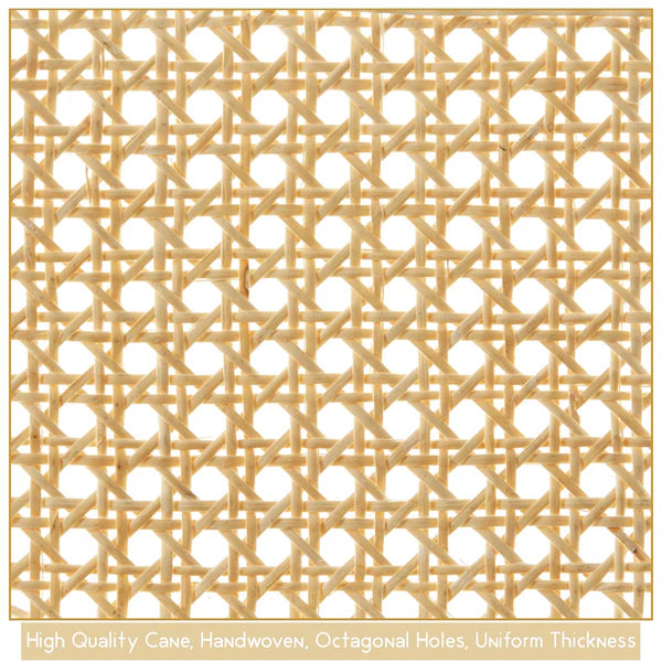 Cane Webbing Roll Beige Rattan Mesh for Furniture and DIY Craft 3FT