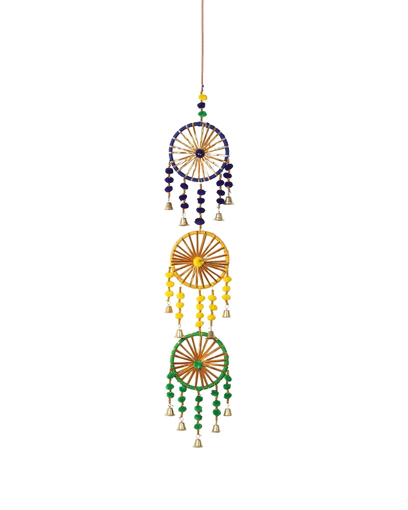 Handcrafted Dream Catcher Wall Hanging with Bells for Door and Festive Décor