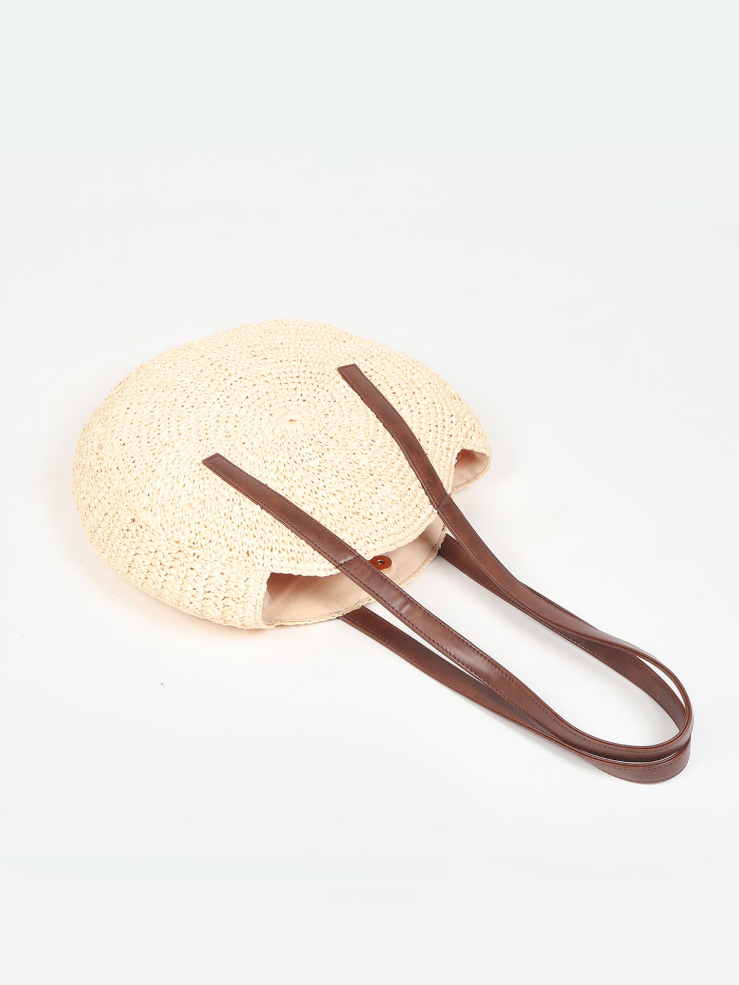 Raffia Tote Bag | Round Tote Handbag