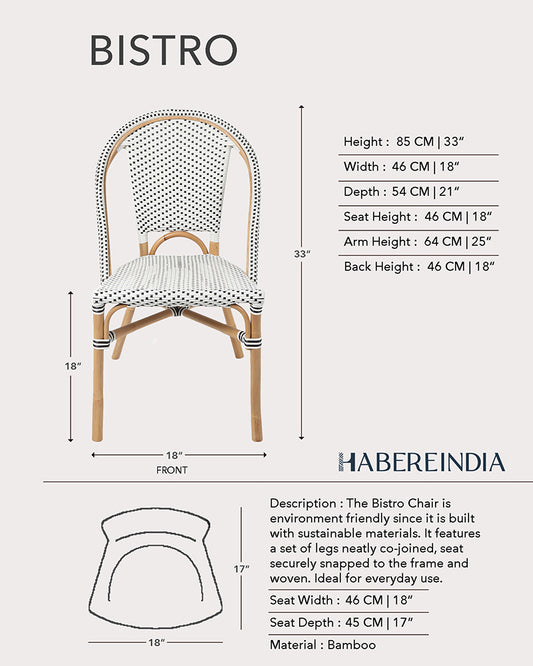 Bistro Bamboo Chair | Cane Chair | Garden Chair