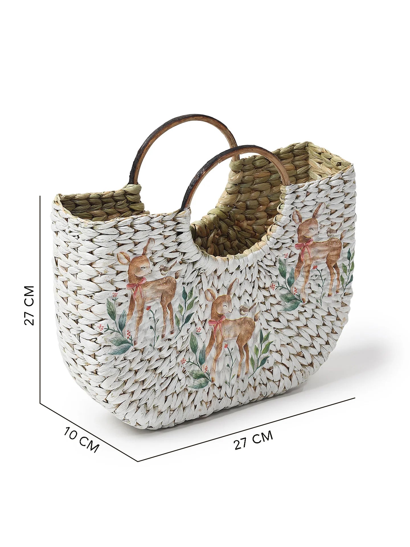 Handwoven U Shape Tote for Beach, Shopping & Storage Needs