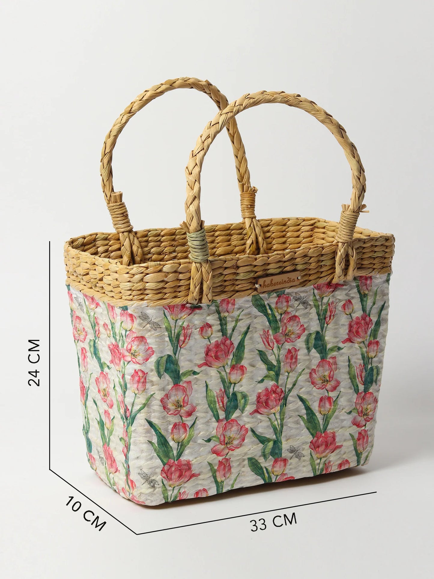 Natural Seagrass Tote Bag for Shopping, Picnic & Everyday Use
