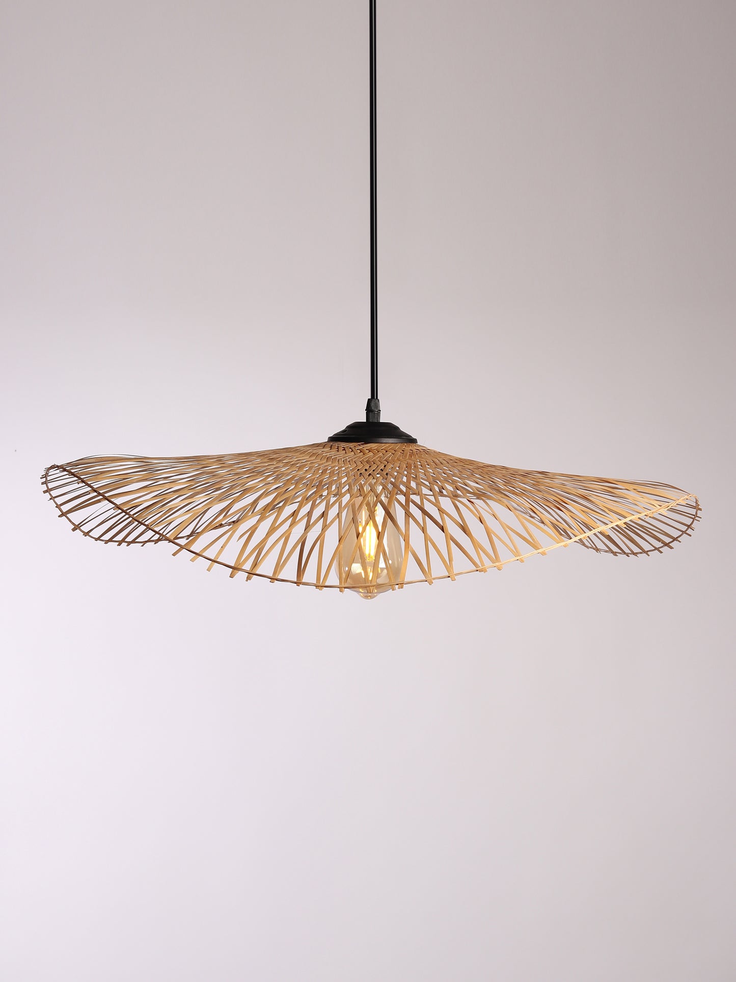 Bamboo Rattan Pendant Lampshade - Lattice