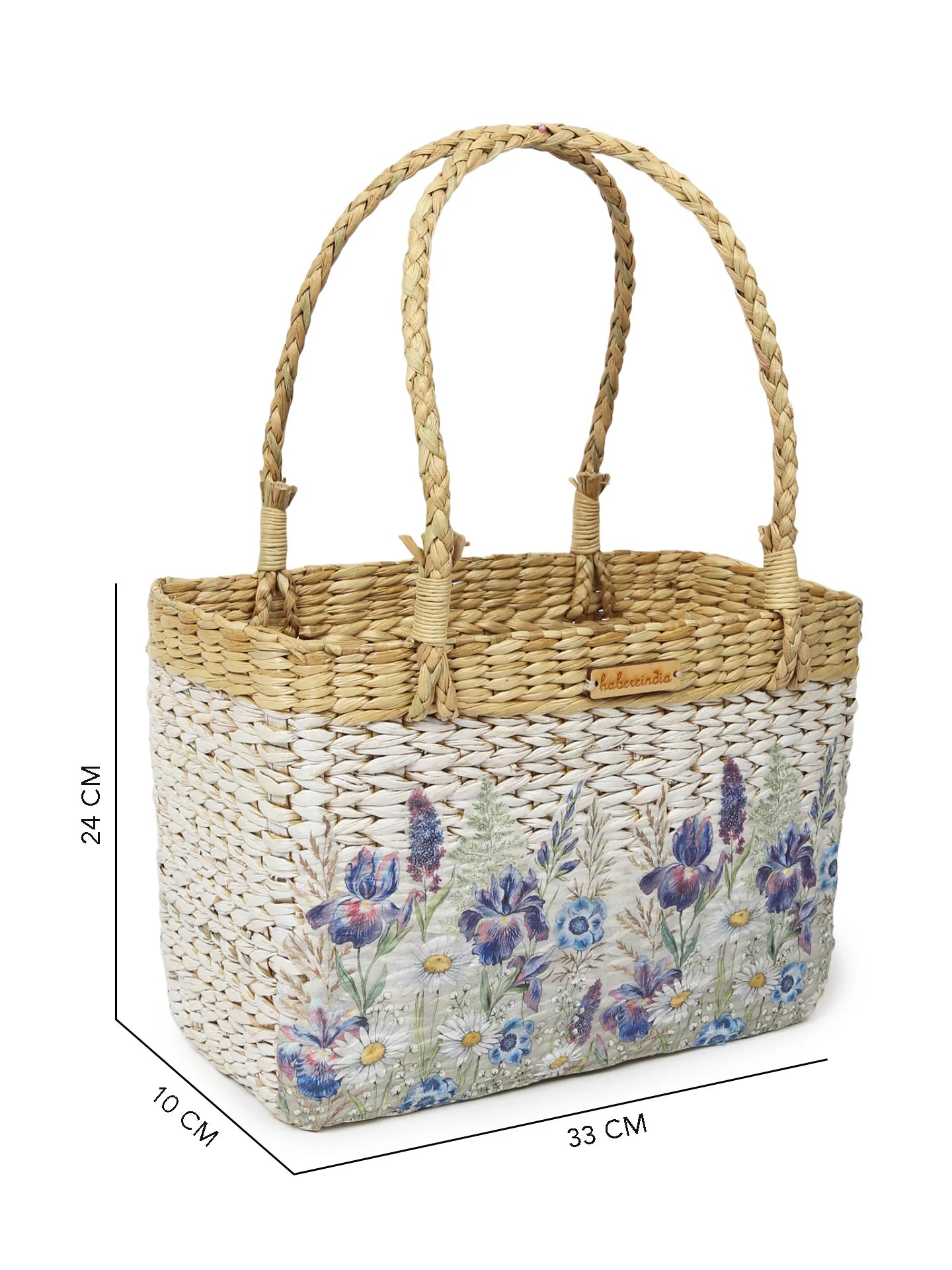 Natural Handwoven Tote Bag for Shopping, Picnic & Storage