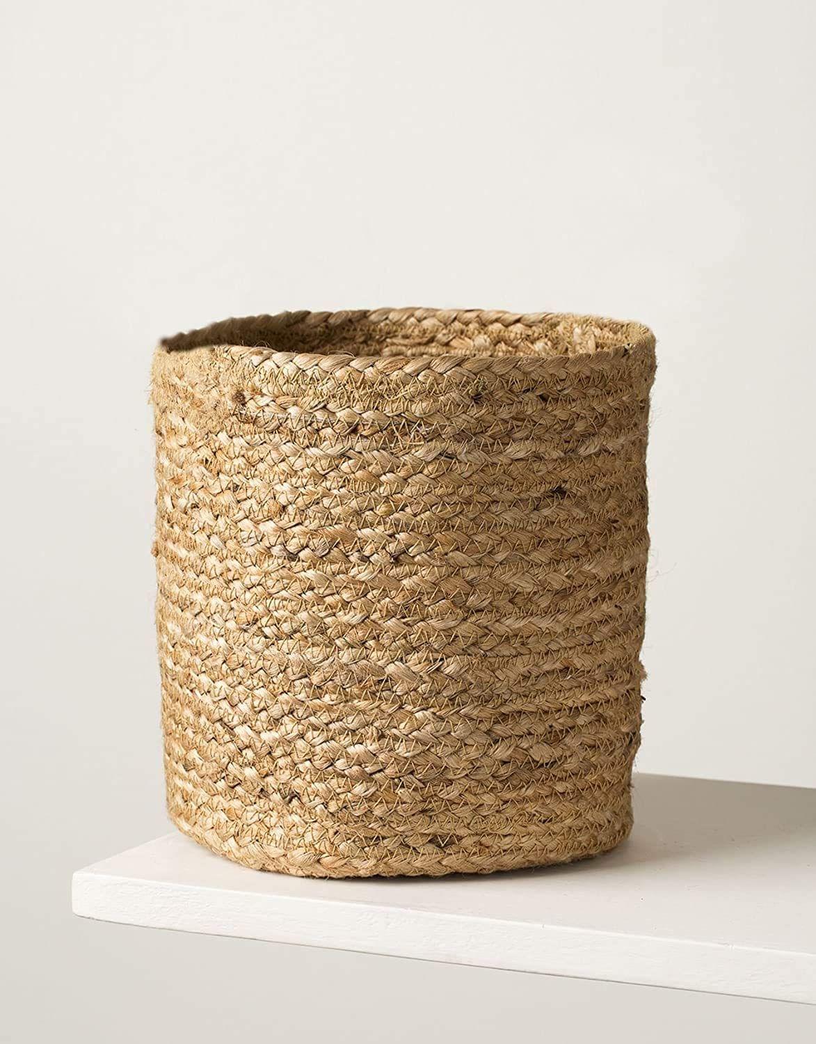 Set of 2 Jute Planter Basket – Perfect for Plants or Linens