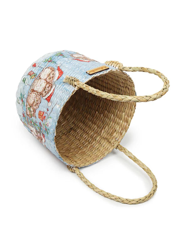 Natural Seagrass Fruit Basket for Dining Table and Kitchen Storage