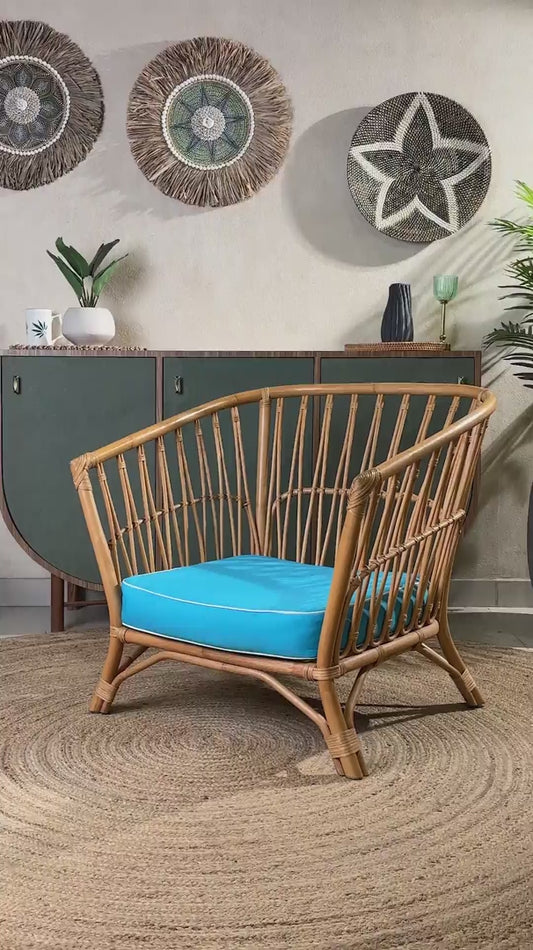 Malibu Bamboo Lounge Chair| Rattan Chair | Cane Furniture