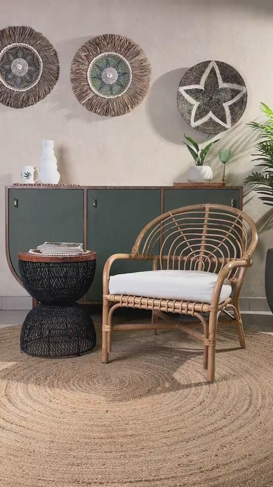 Java Accent Bamboo Chair | Rattan Chair | Cane Furniture