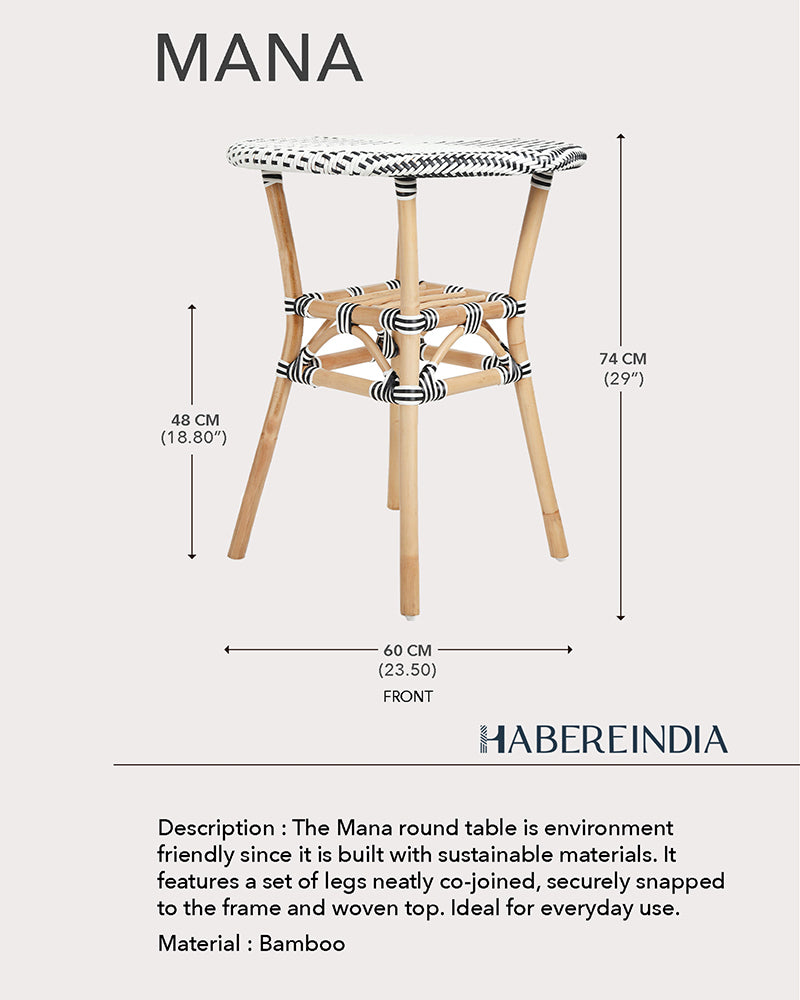 Mana Bar Chair with Table | Rattan Garden Seating Chair Table Set | Cane Outdoor Table Chair Set | Coffee Table Set
