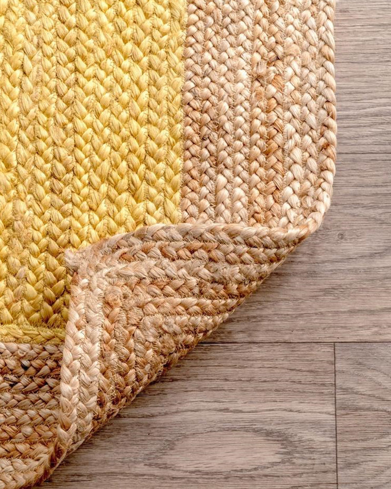 Natural Yellow Living Room Floor Mat