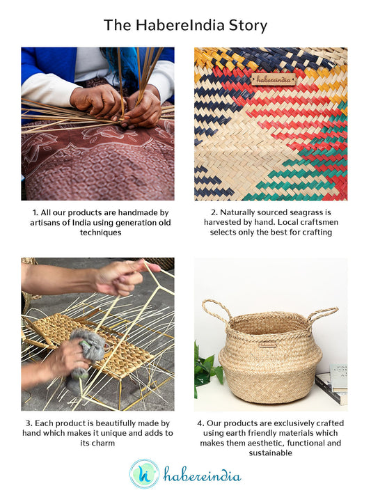 Buy Natural Seagrass Plant & Storage Baskets Online - Natural