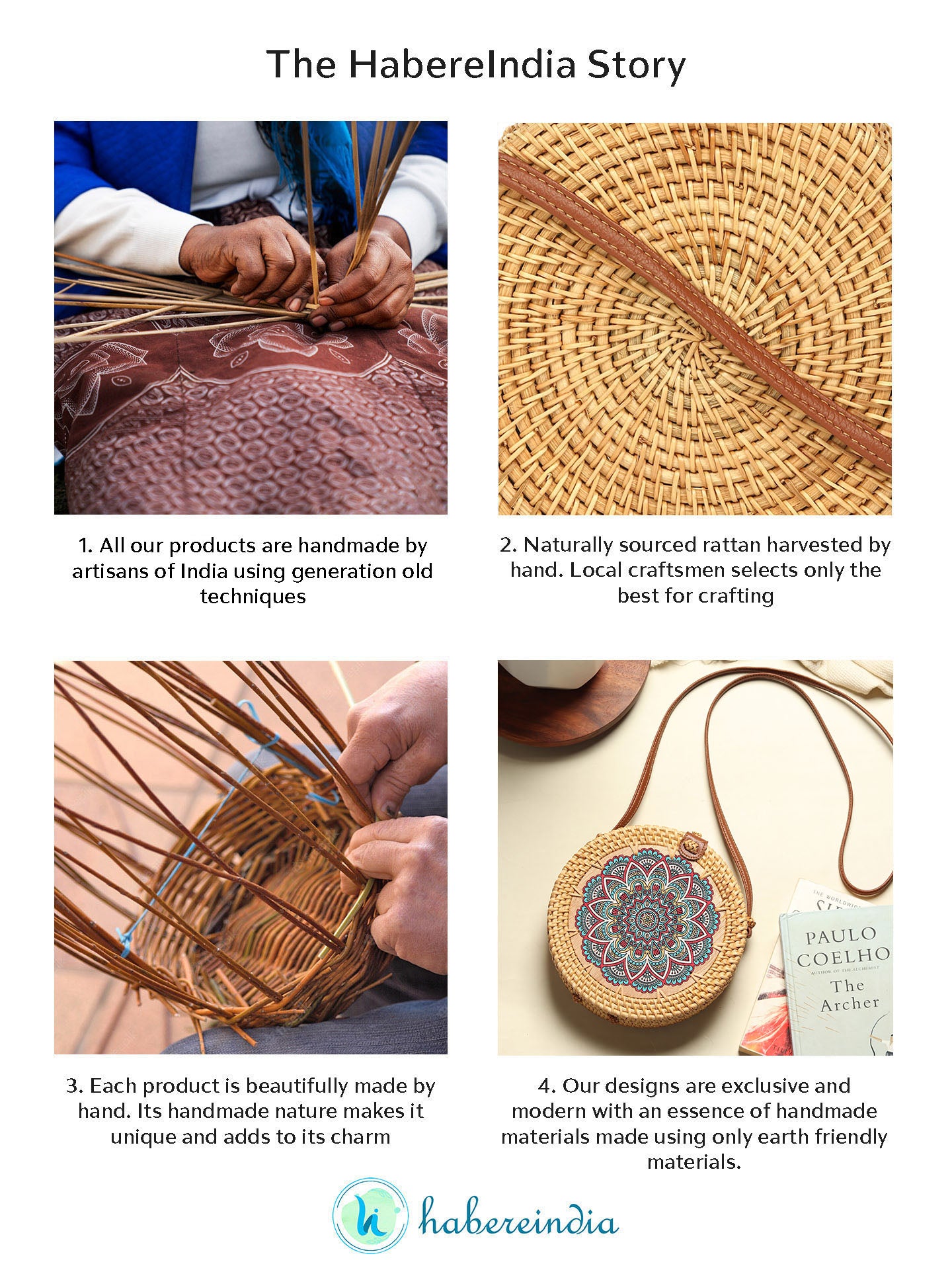 Round Rattan Sling Bags