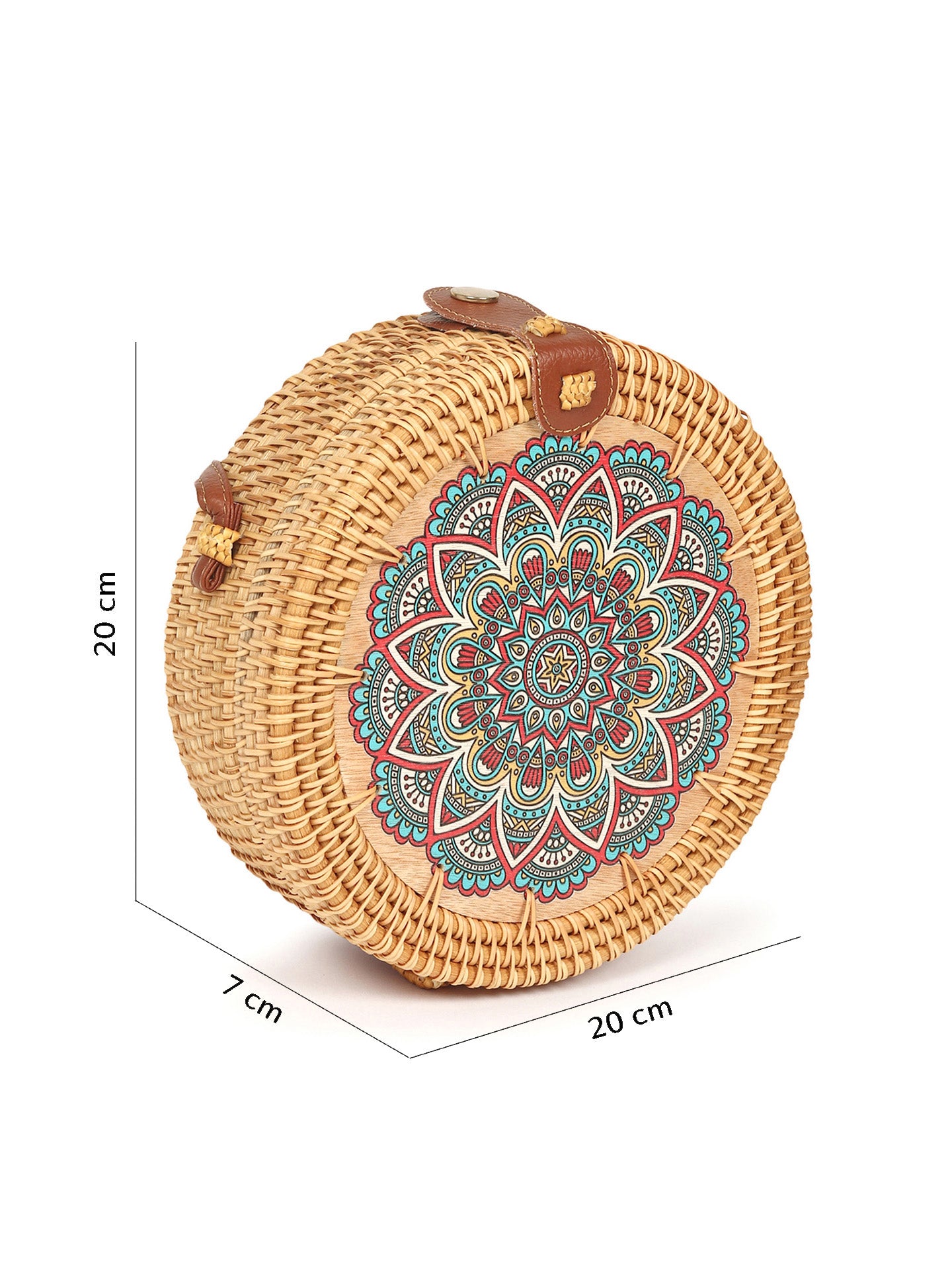 Round Rattan Sling Bags