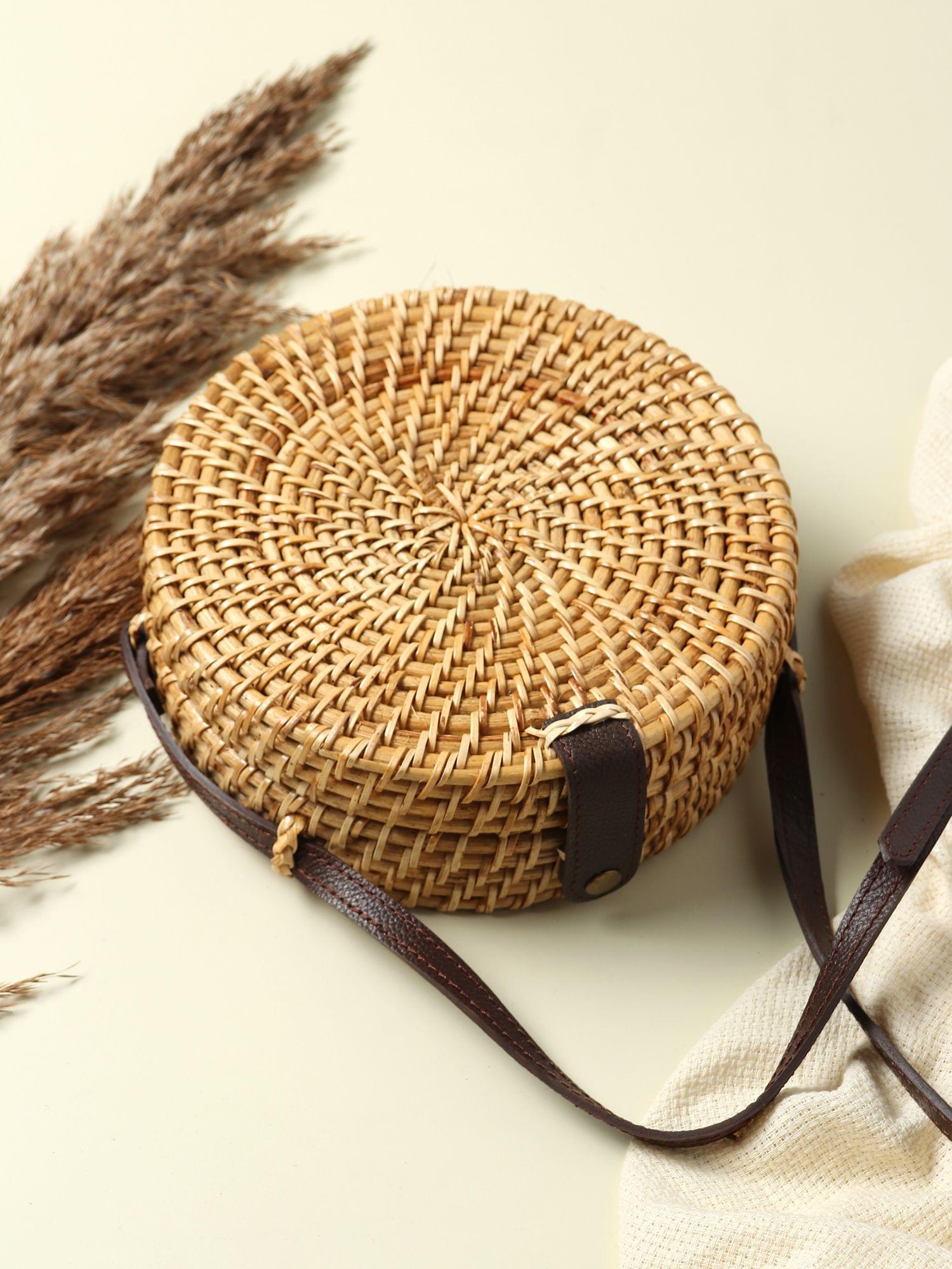 Bali Bag- Boho Beach Bag -Round Rattan Sling Bag – Habere India