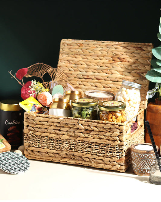Eco-Friendly Seagrass Lid Box