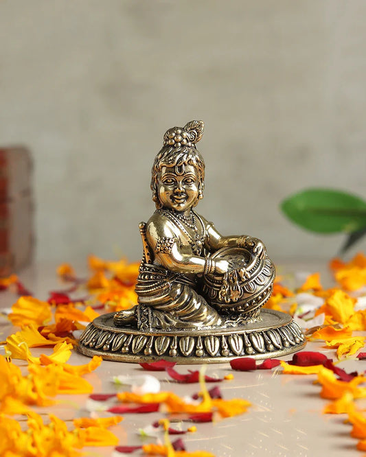 Pure Brass Bal Krishna Idol