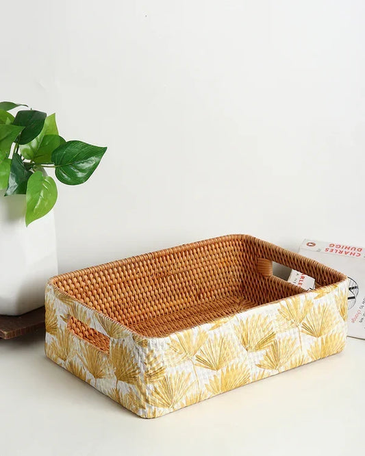 Multi Purpose Rattan Tray