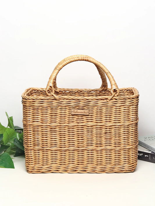 wicker baskets.