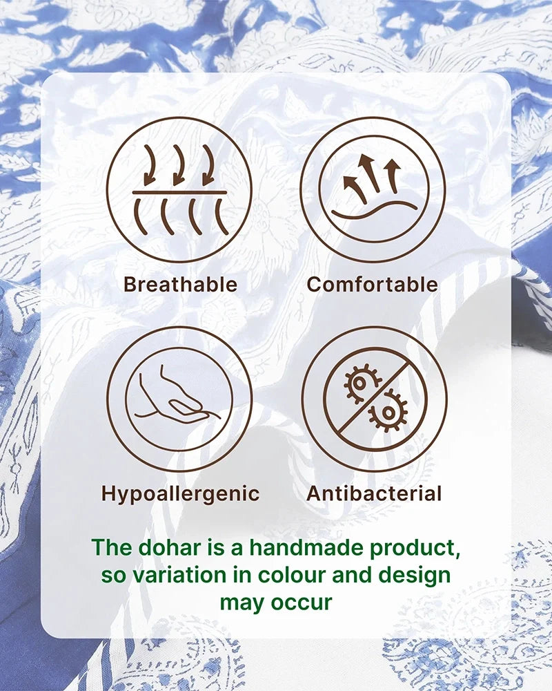 Luxury Pure Cotton Comforter for Soft and Breathable Bedroom Bedding