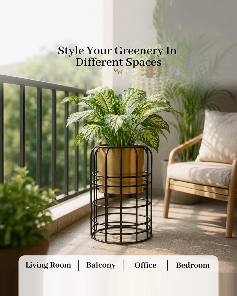 Modern Metal Planter with Stand for Indoor & Outdoor Plant Decoration