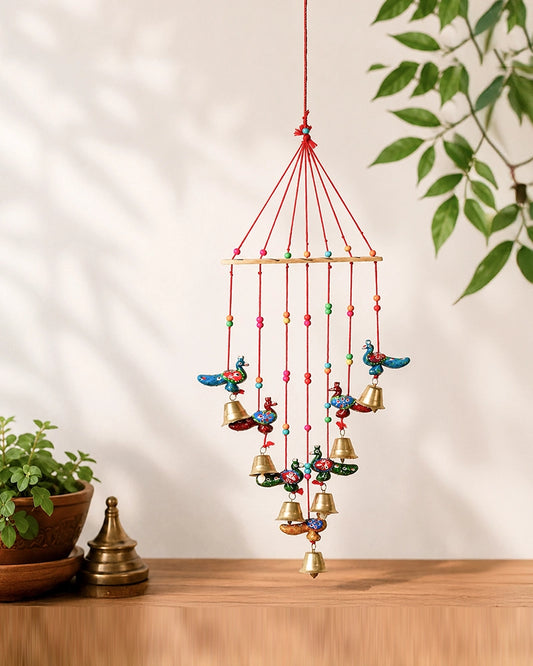 Handcrafted Peacock Wind Chime for Door, Balcony & Wall Decoration