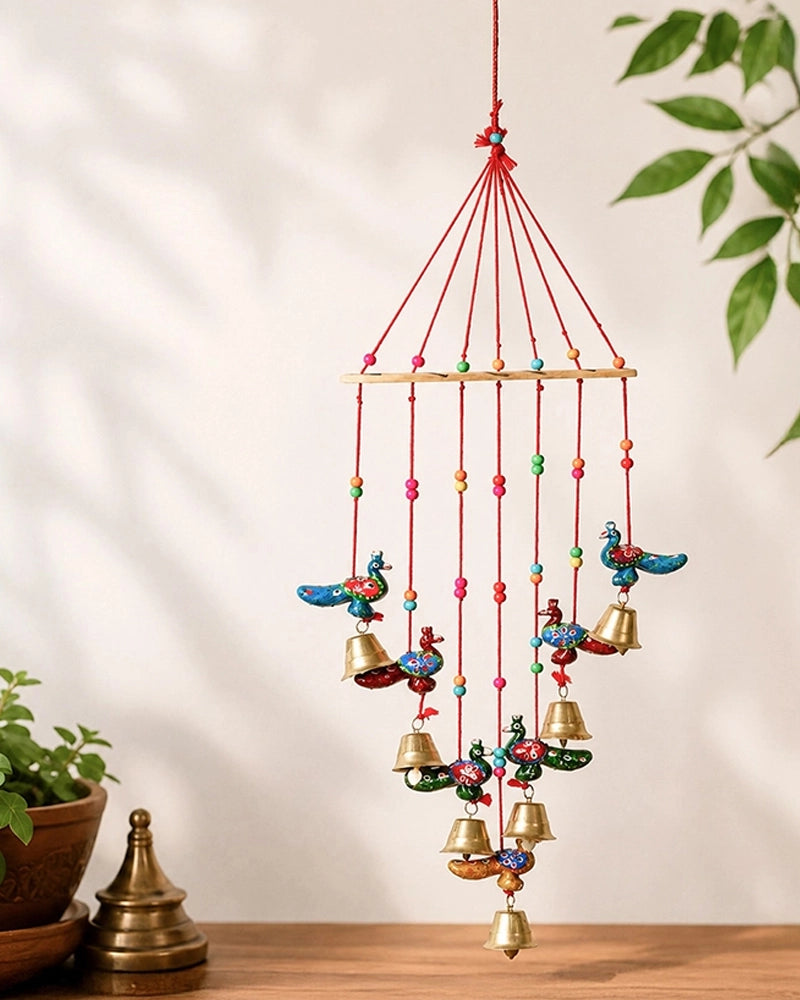 Handcrafted Peacock Wind Chime for Door, Balcony & Wall Decoration