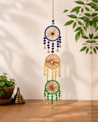 Handcrafted Dream Catcher Wall Hanging with Bells for Door and Festive Décor