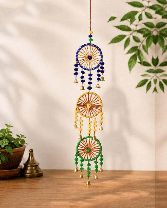 Handcrafted Dream Catcher Wall Hanging with Bells for Door and Festive Décor