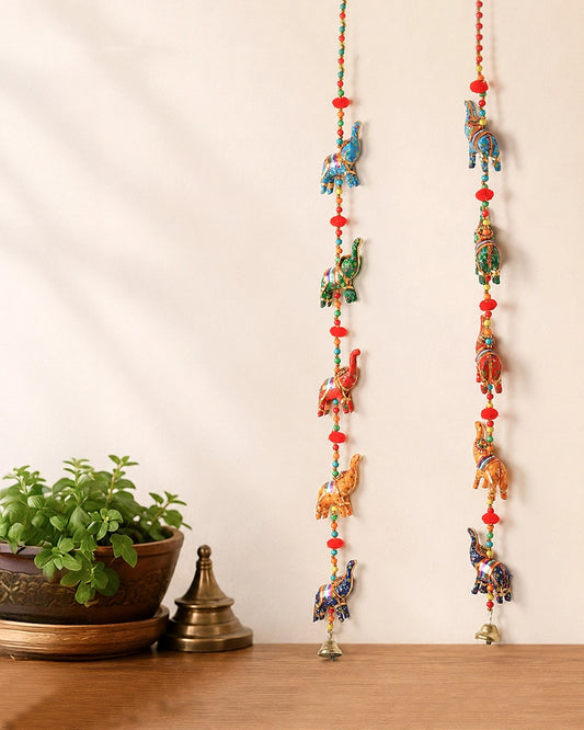 Handcrafted Rajasthani Wall Hanging with Colorful Beads for Home Decoration