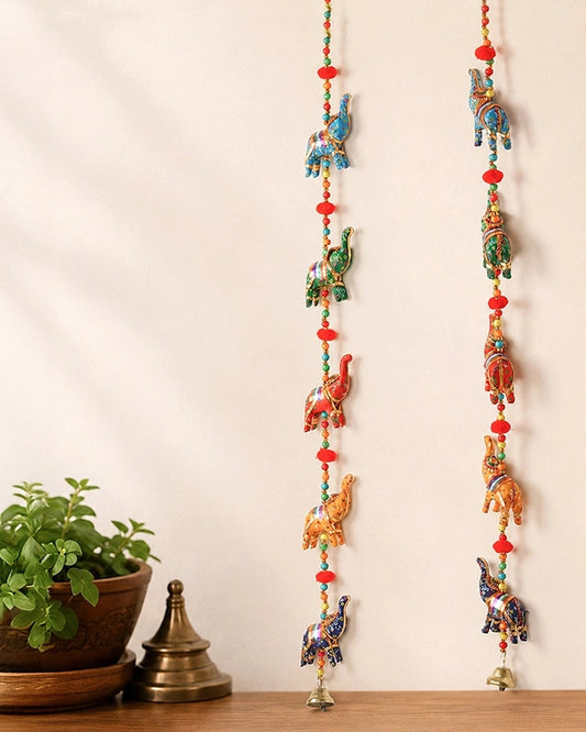Handcrafted Rajasthani Wall Hanging with Colorful Beads for Home Decoration