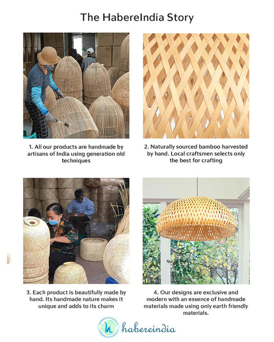 Natural Bamboo Pendant Lamp for Bedroom and Living Room