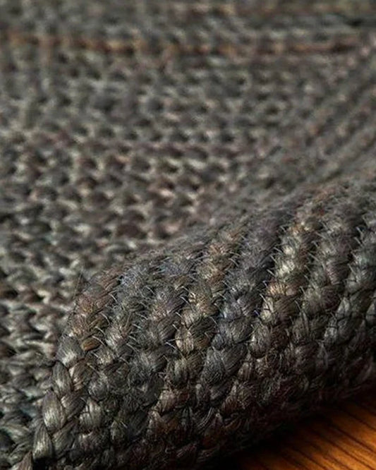 Runder Teppich aus Jute