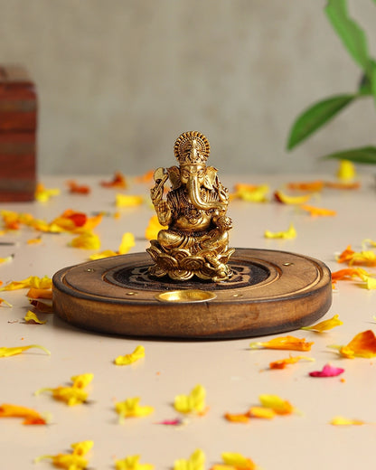 Decorative Brass Lord Ganesha Statue for Daily Puja and Home Display