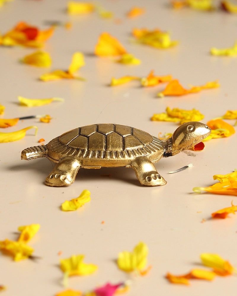 Pure Brass Feng Shui Tortoise for Wealth & Prosperity