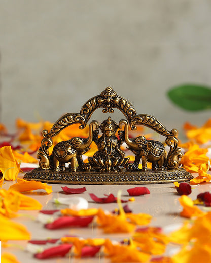 Decorative Laxmi Ji Brass Figurine for Pooja Room and Home Worship