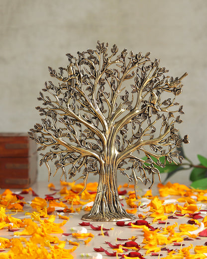 Pure Brass Tree of Life Kalpavriksha Idol for Pooja and Home Decoration