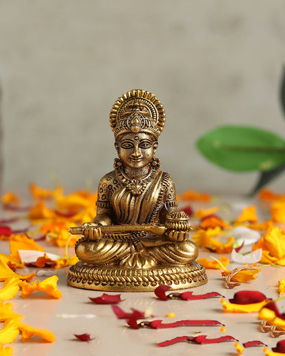 Annapurna Devi Brass Figurine for Home, Pooja, and Kitchen Temple
