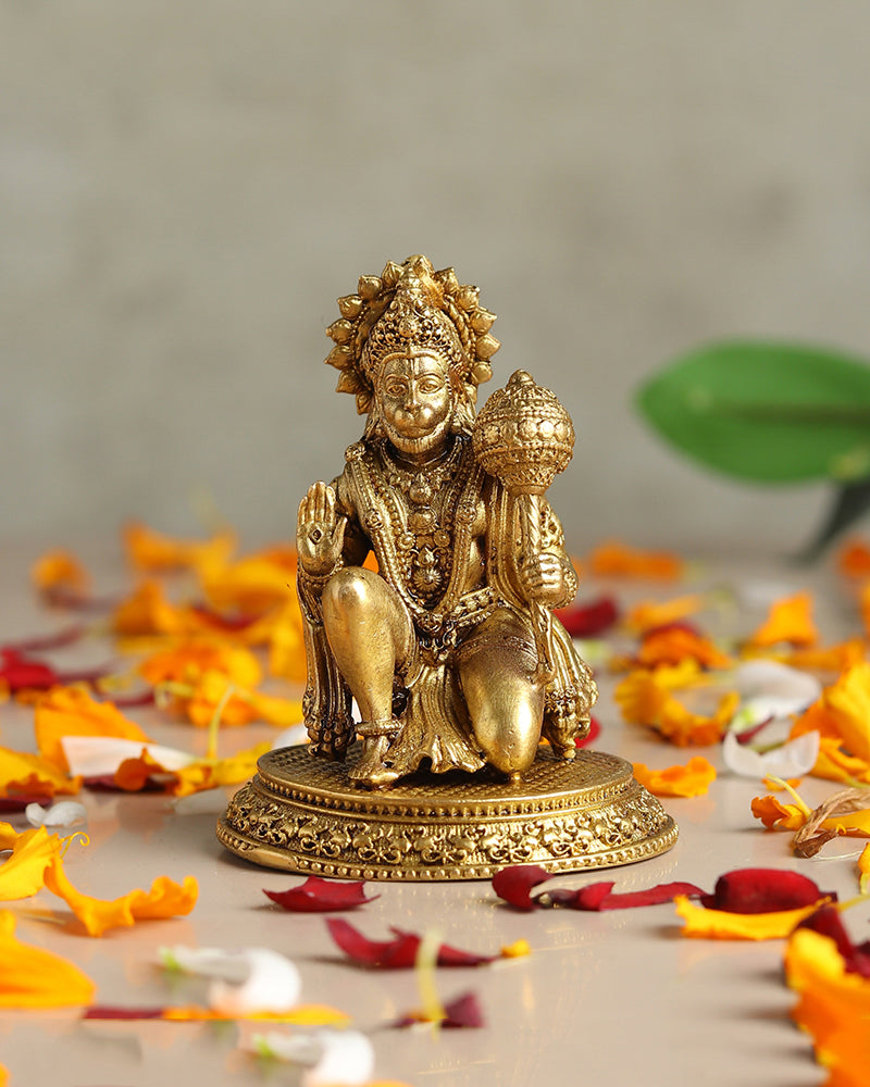 Premium Pure Brass Hanuman Ji Murti for Spiritual Decor and Rituals