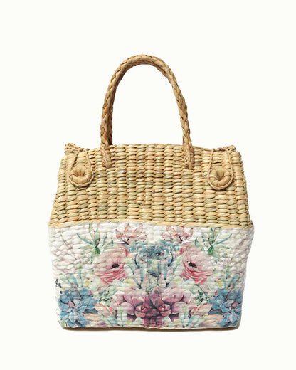 Seagrass Food Basket for Outdoor Dining, Picnic, and Casual Meal Carry